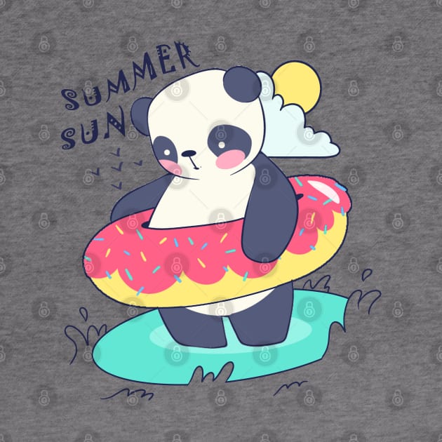 Panda summer sun by ArtStyleAlice
